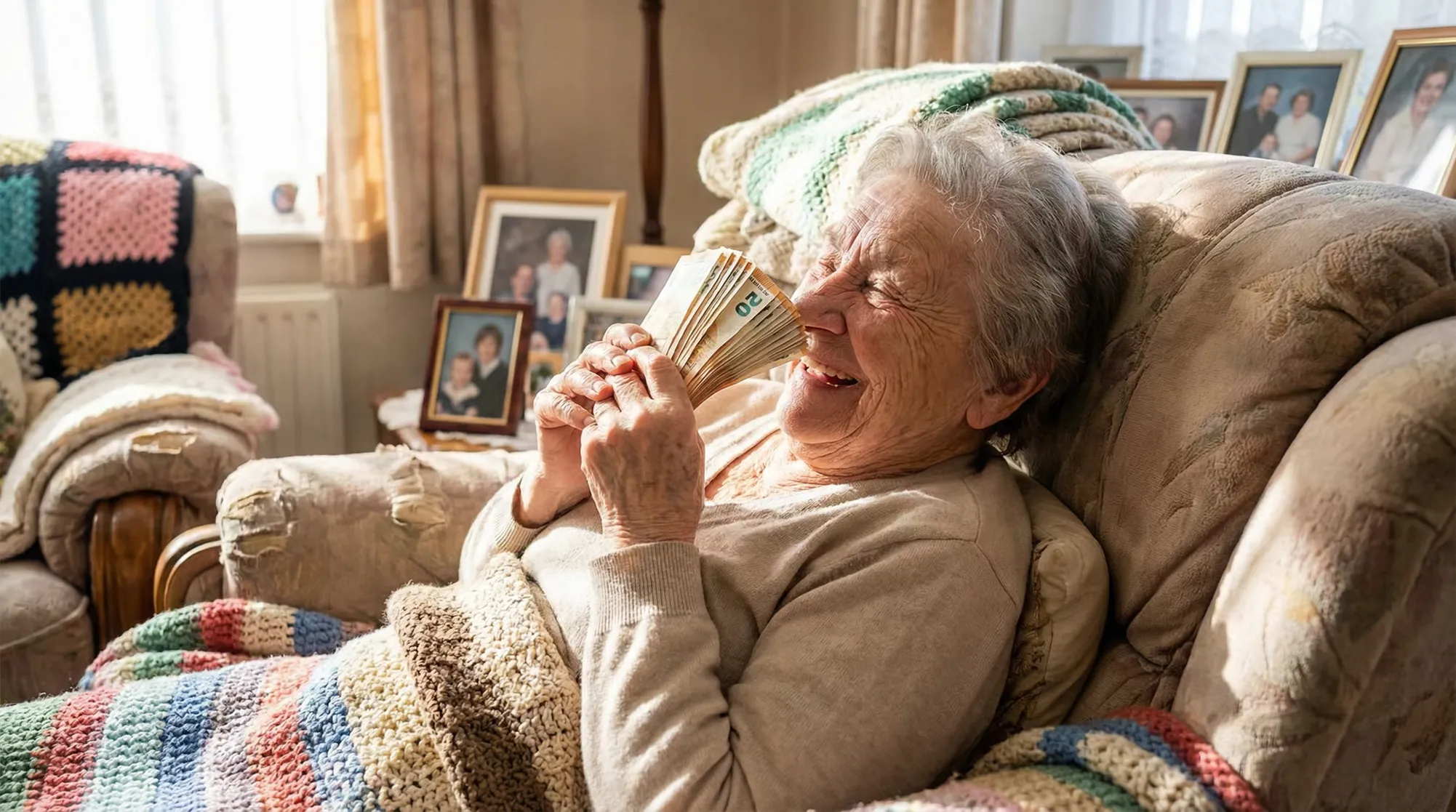 Familia ahorrando en luz